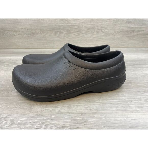 Crocs Neria Pro II LiteRide Women's Clog Work Rubber 8 Black Comfort Shoes - Picture 3 of 11